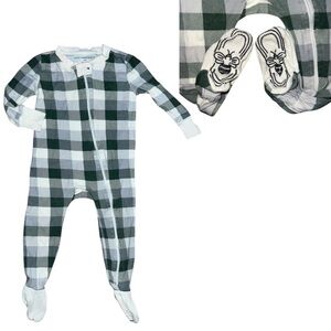 Burt’s Bees Checked Green Baby Sleeper Size 18 Months